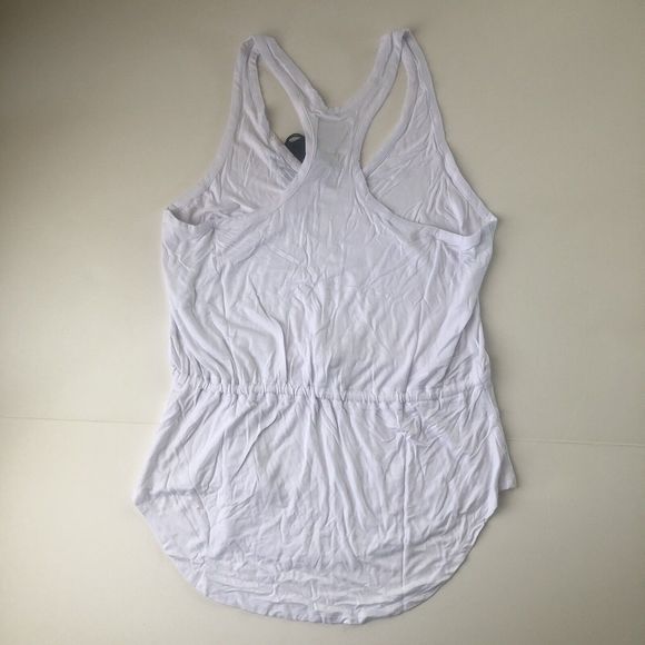 NWT CHASER Basic White V-Neck Waist Tie Racerback Comfy Tank Top Size Medium - Picture 7 of 7